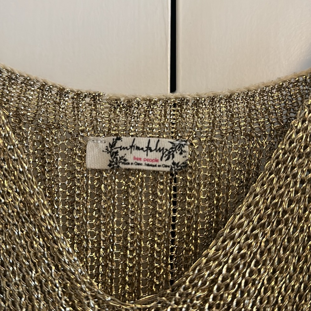 Free People Gold and White Bodysuit - Picture 3 of 3